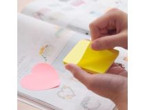 Блок самоклеящийся бумажный Stick`n 21545 70x70мм 50лист. 70г/м2 неон розовый вырубной клей по периметру сердце 