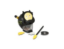 Точилка для карандашей механическая Kw-Trio 30RA Корова 30RA 1 отверстие пластик черный/желтый