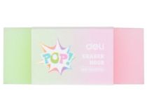 Ластик Deli EH00800 POP 48x19x10мм ПВХ ассорти индивидуальная картонная упаковка