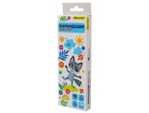 18цв. коробка/европод. Карандаши цв. Silwerhof Веселые друзья 2.65мм трехгран. дерево