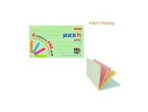 Блок самоклеящийся бумажный Stick`n Magic 21578 76x127мм 100лист. 70г/м2 пастель 4цв.в упак. в линейку частично