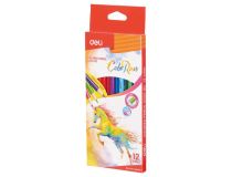 Карандаши цв. Deli EC00300 ColoRun трехгран. тополь 12цв. коробка/европод.