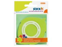 Блок самоклеящийся бумажный Stick`n 21543 70x70мм 50лист. 70г/м2 неон зеленый вырубной клей по периметру  листок 