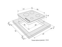 00026352 Газовая варочная поверхность Krona ALMA 60 черный