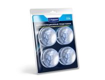 Подставки для стиральных машин и холодильников Topperr прозрачный полимер (упак: 4шт) (3206)