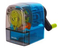 Точилка для карандашей механическая Deli ER10800 1 отверстие пластик ассорти/прозрачный