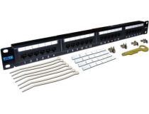 Patch Panel 19 1U, 24 port кат.5e, TWT  TWT-PP24UTP 