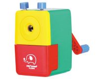 Точилка для карандашей механическая Deli E0616 1 отверстие пластик ассорти коробка