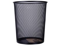 Корзина для бумаг Deli E9189 круглая 16л. мет.сетка черный