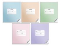 Тетрадь Silwerhof 721482-21/1 18л. лин. A5 Монохром 5диз. мел.карт. скрепка