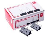 Зажимы Deli E38561 металл 51мм черный (упак.:12шт) картонная коробка