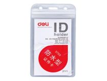 Бейдж для пропуска Deli E5759 68х118мм вертикальный без крепления ПВХ прозрачный (упак.:10шт)