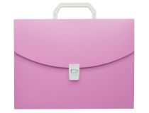 Портфель Бюрократ Pastel PASTPP01PINK 1 отдел. A4 пластик 0.7мм розовый