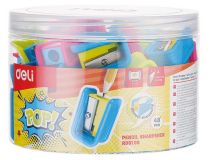 Точилка для карандашей ручная Deli ER00106 PoP 1 отверстие пластик ассорти туба