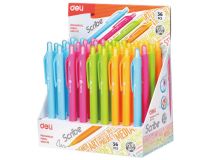 Карандаш мех. Deli EU60300 Scribe 0.7мм трехгран. пластик ассорти дисплей ластик