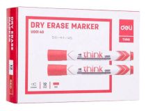 Маркер для досок Deli EU00140 Think круглый пиш. наконечник 2мм красный