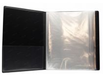 Папка с 60 прозр.вклад. Silwerhof Perlen 292961-74 A4 1мм карман синий металлик