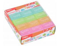 Ластик Deli EH01000 39х27х12мм ассорти/неон