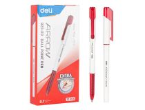 Ручка шариков. Deli Arrow EQ23-RD белый/красный d=0.7мм красные (1шт)