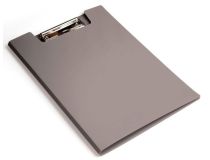 Папка клип-борд Бюрократ -PD602GREY A4 пластик 1.2мм серый с крышкой