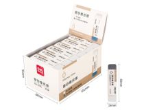 Ластик Deli 71115 прямоугольный 68х16х11мм белый двусторонний индивидуальная картонная упаковка