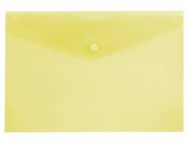 Конверт на кнопке Бюрократ -PK804A5YEL A5 пластик 0.18мм желтый