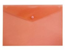 Конверт на кнопке Бюрократ -PK804A5RED A5 пластик 0.18мм красный