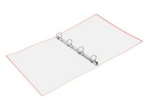 Папка панорама на 4-х кольцах Бюрократ Double Neon DNE0740/4RPINK A4 пластик 0.7мм кор.40мм карм.на лиц.стор. розовый