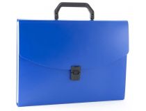 Портфель Бюрократ -BPP6BLUE 6 отдел. A4 пластик 0.7мм синий