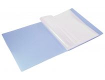 Папка с 60 прозр.вклад. Бюрократ Gems GEM60AZURE A4 пластик 0.7мм торц.карм с бум. встав голубой топаз