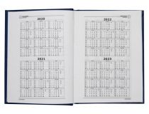 14672 Ежедневник A6 105x140мм недатир. бумвинил 128л синий