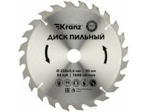 KR-92-0126 Диск пильный 250 мм х 24 зуб х 30 мм Kranz