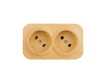 LEGRAND 782281 Quteo розеточный блок с предварительным  подключением 2x2К без шторок - 16 A - 250 В IP 20 - Дерево