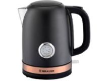BRAYER 1005BR-BK Чайник электрический, 2200Вт, 1.7л., STRIX, черный