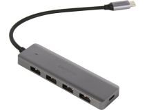 UGREEN 70336 USB3.0 4-port Hub, питание USB-C