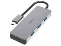 Hama 200105 4-port 3xUSB3.0+USB-C Hub, подкл. USB-C