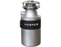 HARPER HWD-600D01 Измельчитель пищевых отходов (0.75 л/с, 3600 об/мин, 4.5 кг/мин, 1.4 л)