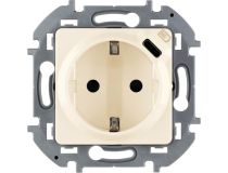 LEGRAND 673771 Розетка 2К+З немецкий стандарт 16А 250В со  USB C 1.5А 5В INSPIRIA слоновая кость