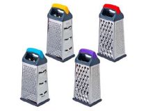 VETTA Терка 4-х сторонняя 22см, нерж.сталь, 4 цвета ручки 885-106