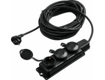 Зубр 55024-10 Силовой удлинитель ЗУБР 10 м, 4000 Вт, 3 гнезда, IP44, КГ 3х2.5кв.мм, КГ 325-Ш3