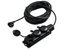 Зубр 55024-05 Силовой удлинитель ЗУБР 5 м, 4000 Вт, 3 гнезда, IP44, КГ 3х2.5кв.мм, КГ 325-Ш3