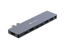 CANYON CNS-TDS08DG 8 Port USB-C HUB DS-8 (2xUSB3.0+2xUSB-C+PD+2xHDMI+Jack3.5)