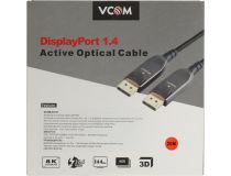 VCOM D3751-20м Кабель optical DisplayPort (M) -  DisplayPort (M) 20м ver1.4