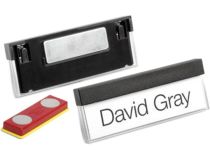 Бейдж Durable 8505-01 Select 17x67мм горизонтальный магнитный черный (упак.:25шт)