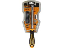 INGCO AKSDFL1208 Отвёртка гибкая с набором бит (12 предметов)