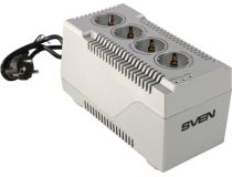 Стабилизатор SVEN VR-F1500 Silver (вх.180-285V, вых.230V, 500W, 2 розетки Euro со стабилизацией+2 без стаб.)