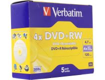 DVD+RW Disc Verbatim  4.7Gb 4x  уп. 5 шт  43229 