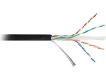 U/UTP 6 кат. 4 пары Netlan EC-UU004-6-PE-BK 24AWG(0.50 мм), внешний, PE, чёрный, 305м