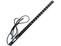 TWT-PDV-12GS-8C3-GP Вертикальный блок розеток, 12xSchuko + 8xC13, 250V, 16A, шнур 3 метра, вилка Schuko
