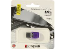 Kingston DTDUO3CG3/64GB DataTraveler microDuo 3C USB3.2/USB-C OTG Flash Drive 64Gb (RTL)